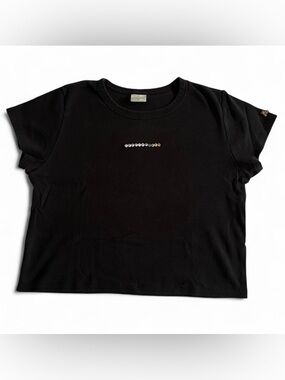 Teddy Fresh Black Tee with Multicolor Bead Logo